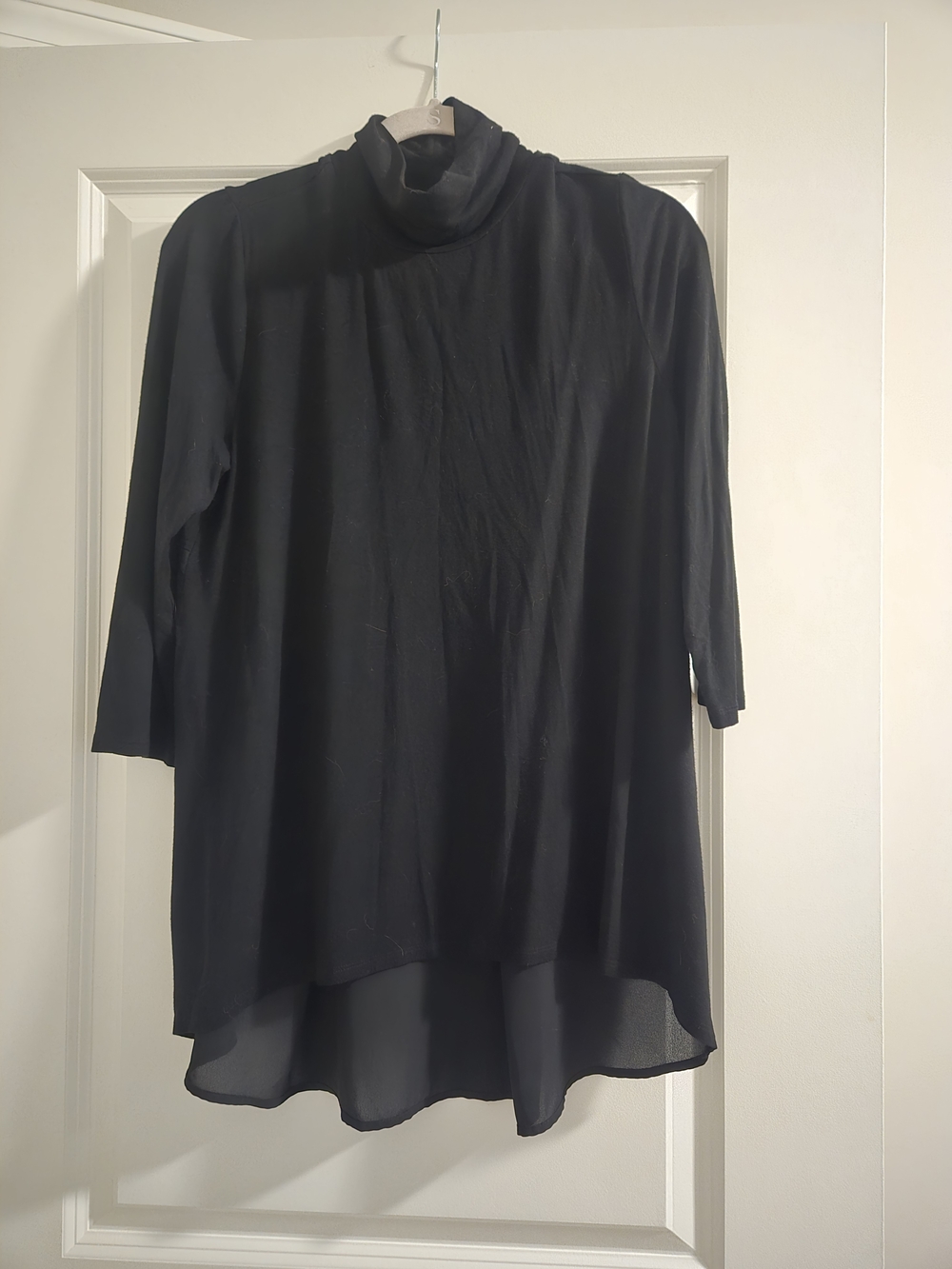 Women's Black High-Neck Tunic Top